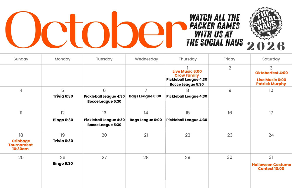 October 2026 calendar