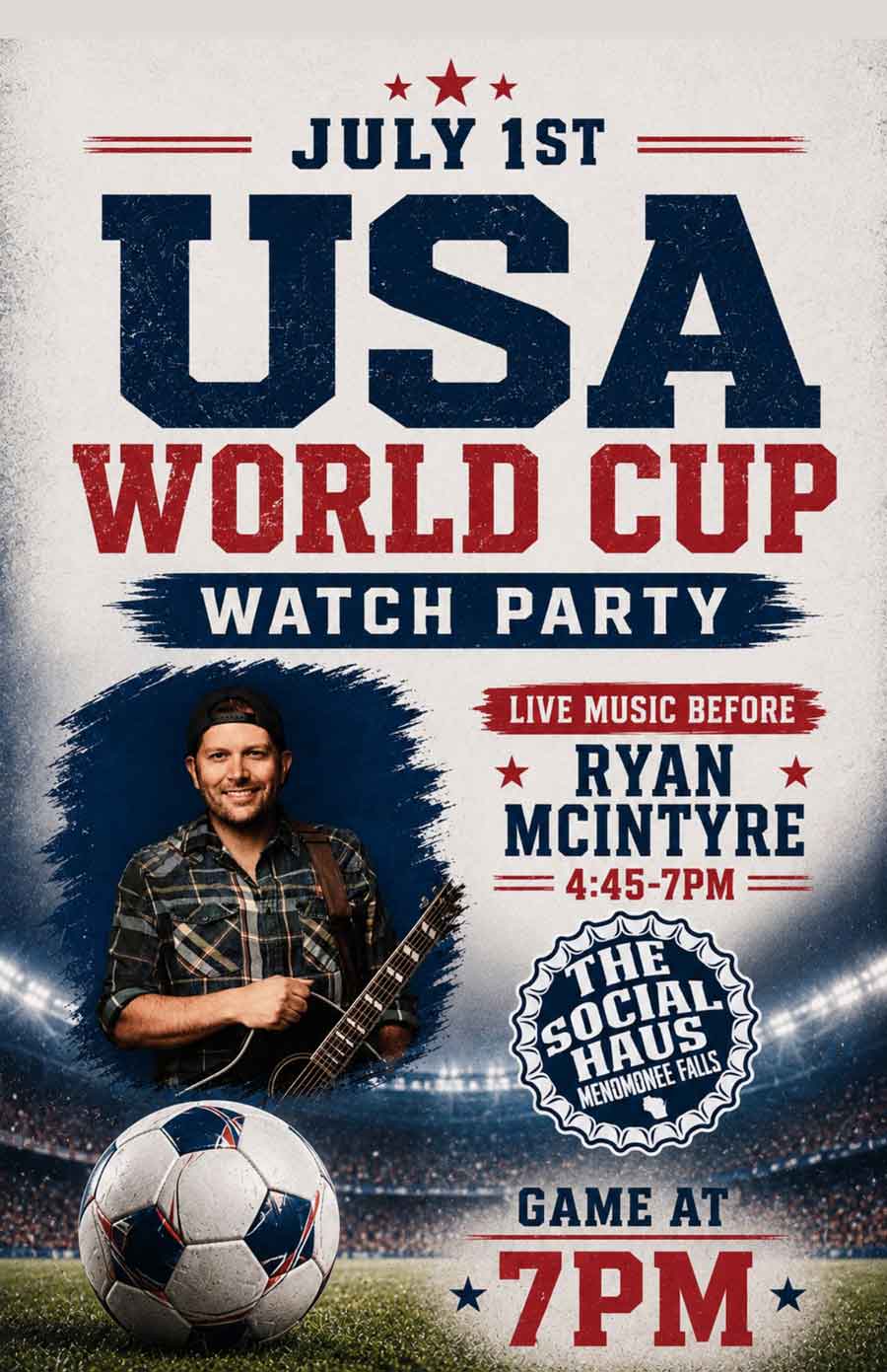 World cup watch party at the Social Haus on July 1